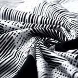 Lycra tricot Simmer Poncanna Zwart Wit