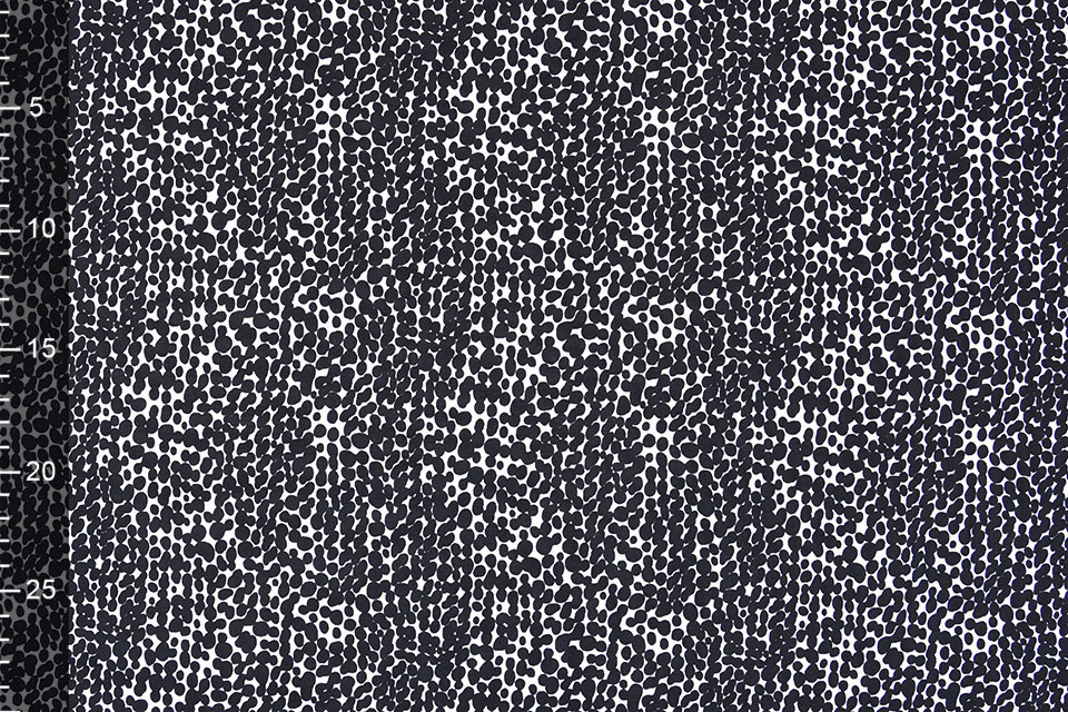 Lycra tricot Simmer Khomba Zwart Wit