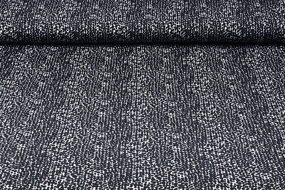 Lycra tricot Simmer Khomba Zwart Wit
