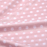 Knitted cotton stripes double sided stripes and dots Pink
