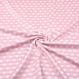 Knitted cotton stripes double sided stripes and dots Pink