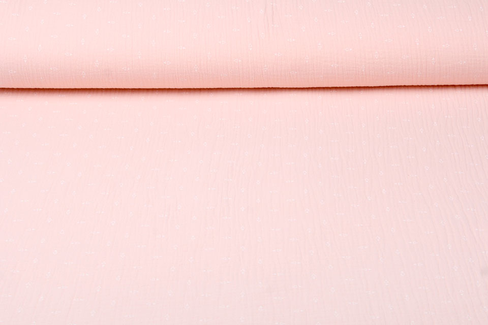 Double Gauze Fabric Triangles Peach
