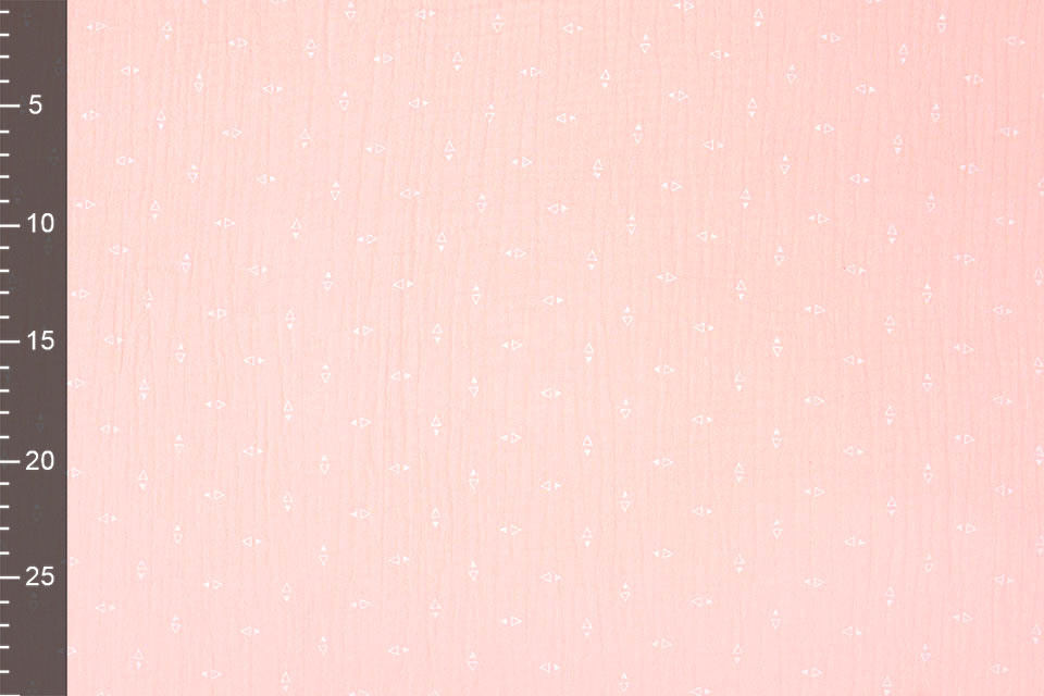 Double Gauze Fabric Triangles Peach