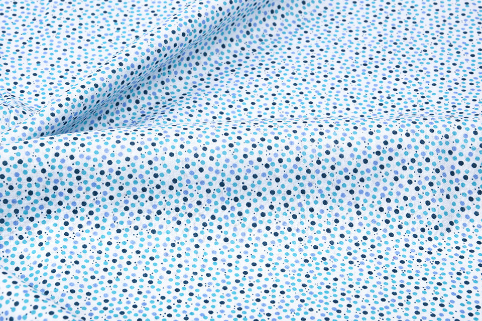 100% Katoen Stippen Pokodot Blauw