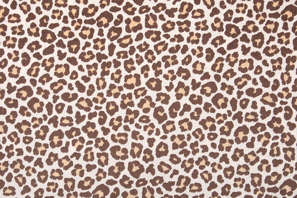 100% Baumwolle Pantherdruck Braun