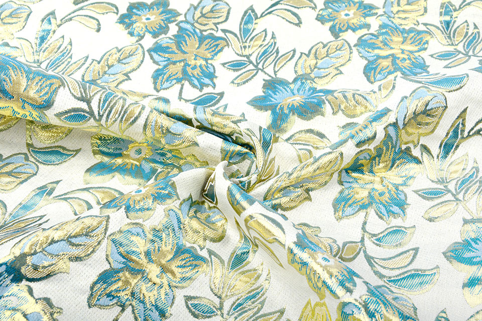 Brocade Flowers Izimbali Aqua