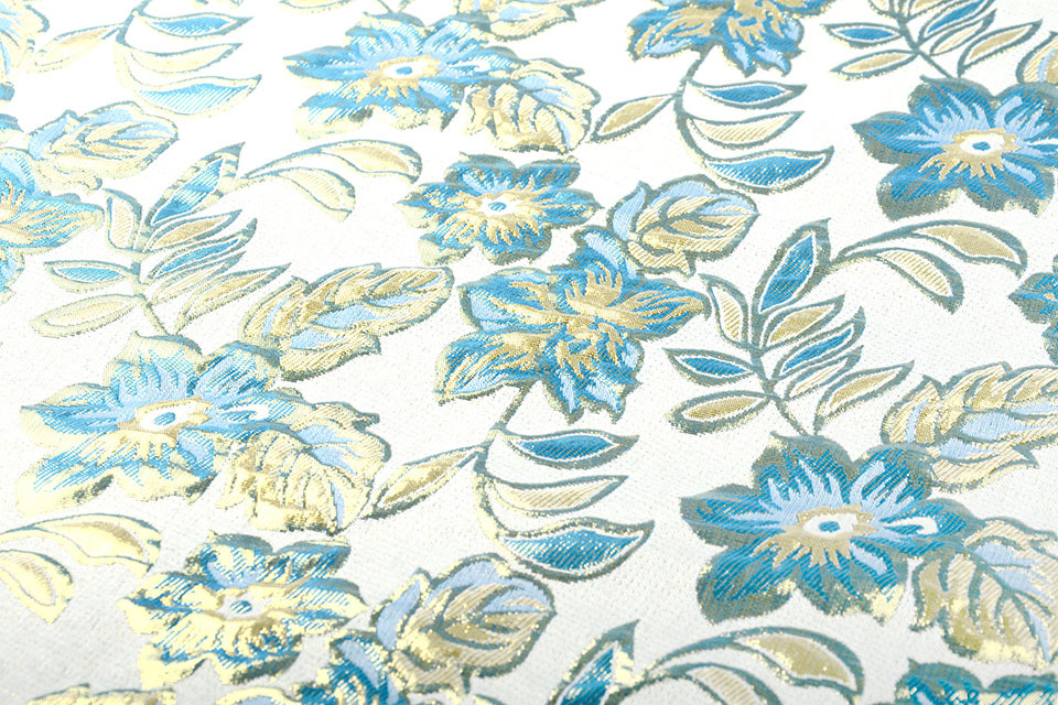 Brocade Flowers Izimbali Aqua
