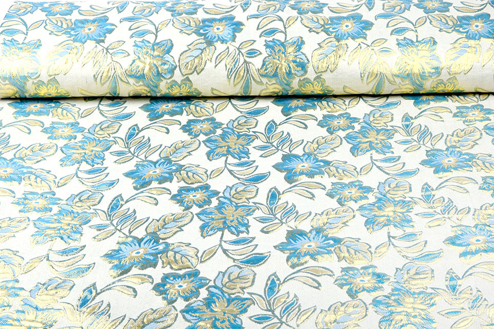 Brocade Flowers Izimbali Aqua