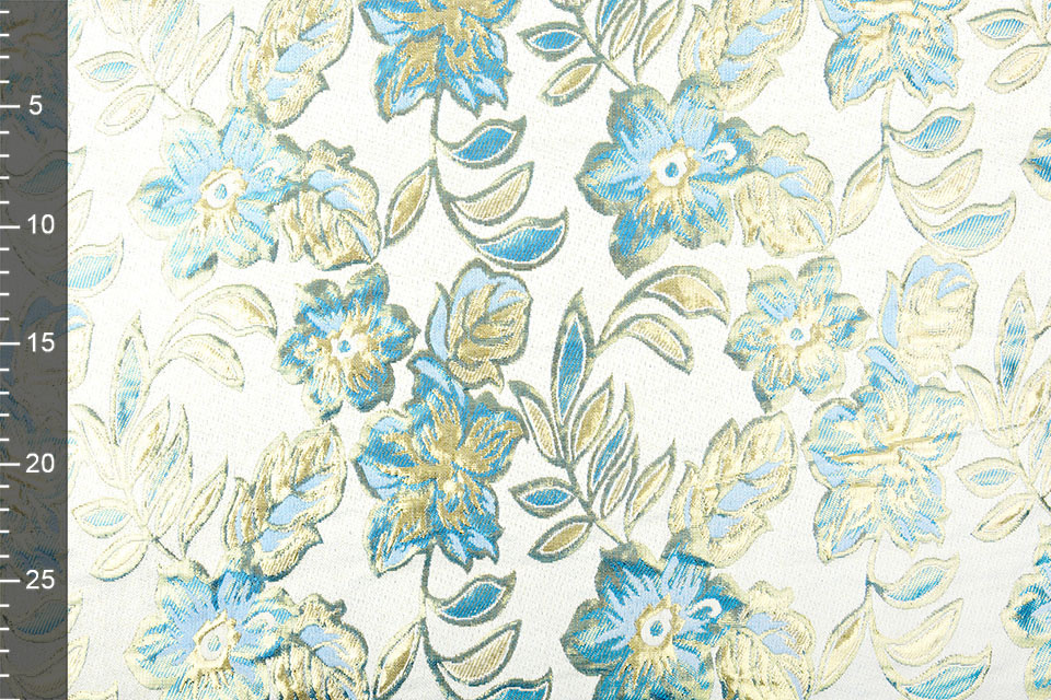 Brocade Flowers Izimbali Aqua