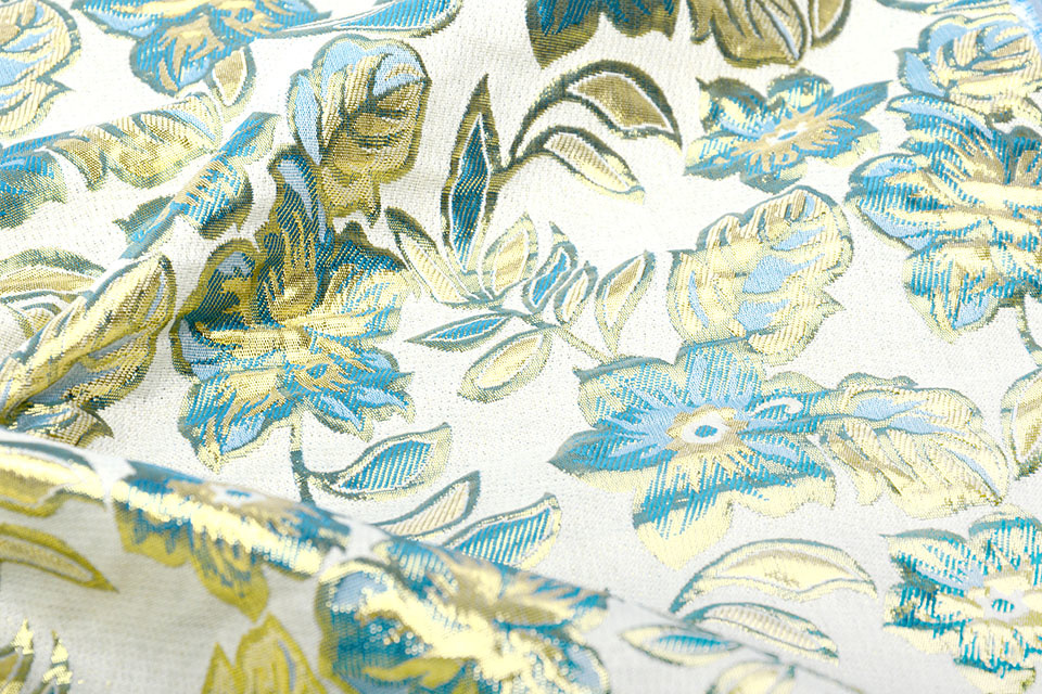 Brocade Flowers Izimbali Aqua