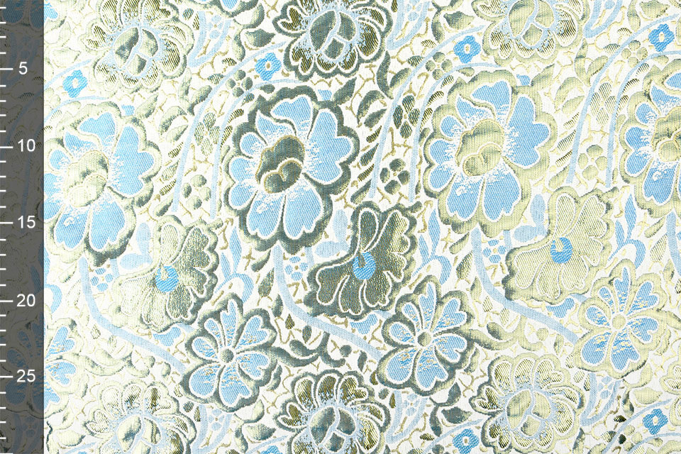 Brocade Flowers Maua Blue