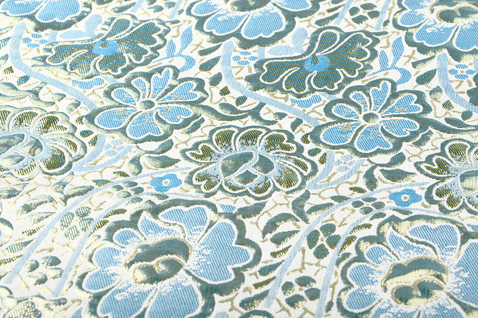 Brocade Flowers Maua Blue