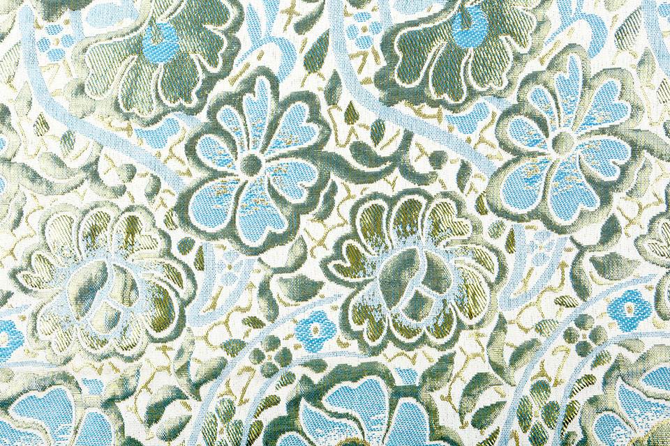 Brocade Flowers Maua Blue