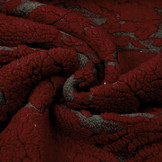 Gebreide Wollen stof Schapenwollook Ruit Bordeaux