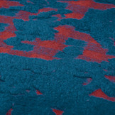 Gebreide Wollen stof Schapenwollook Ruit Petrol Rood