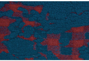 Knitted Woolen fabric Sheep Wool look Diamond Petrol Red