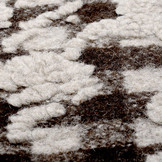 Gebreide Wollen stof Schapenwollook Ruit Donker Bruin