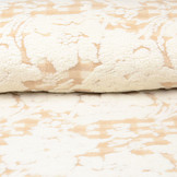 Gestrickter Wollstoff Schafswolloptik Karo Beige