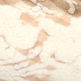 Gestrickter Wollstoff Schafswolloptik Karo Beige