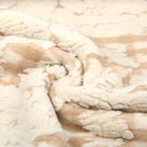 Gebreide Wollen stof Schapenwollook Ruit Beige