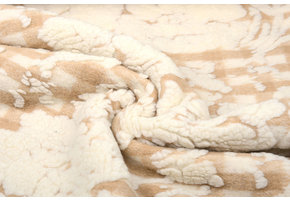 Knitted Woolen fabric Sheep Wool look Diamond Beige