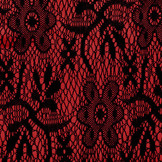 Lace on Charmeuse Red