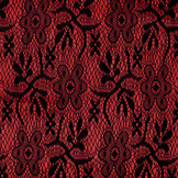 Lace on Charmeuse Red