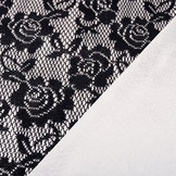 Lace on Charmeuse Beige