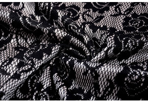 Lace on Charmeuse Beige