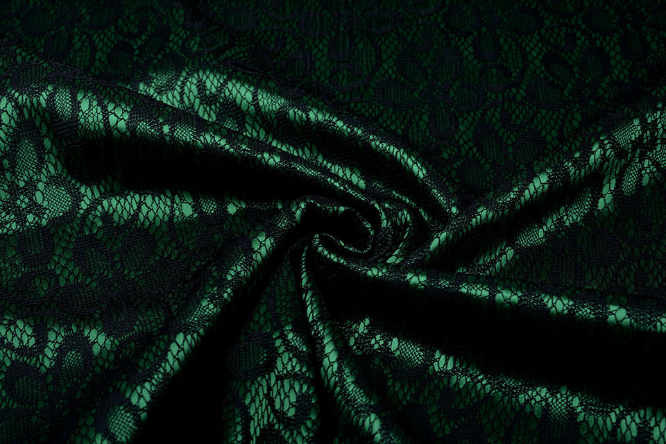 Kant op Charmeuse Groen