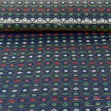 Brokat Octagon Marineblau