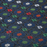 Brocade Octagon Navy Blue