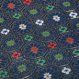 Brocade Octagon Navy Blue