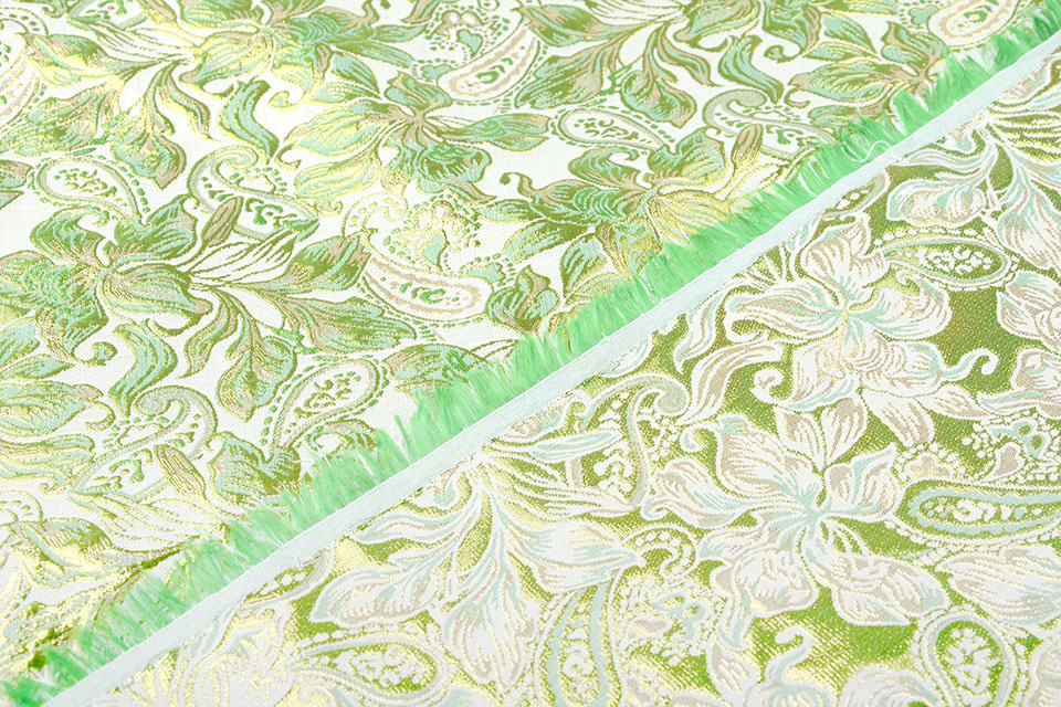Brokaat Maruva Licht Oud Groen