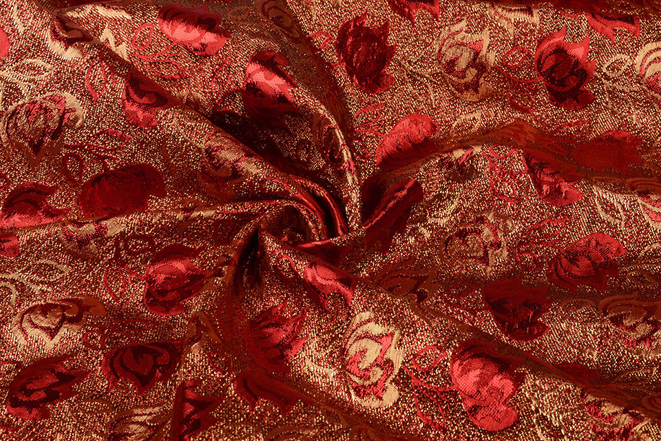 Brokat Blume Ruva Rot