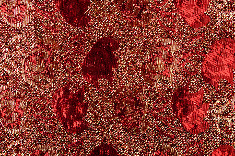 Brokat Blume Ruva Rot
