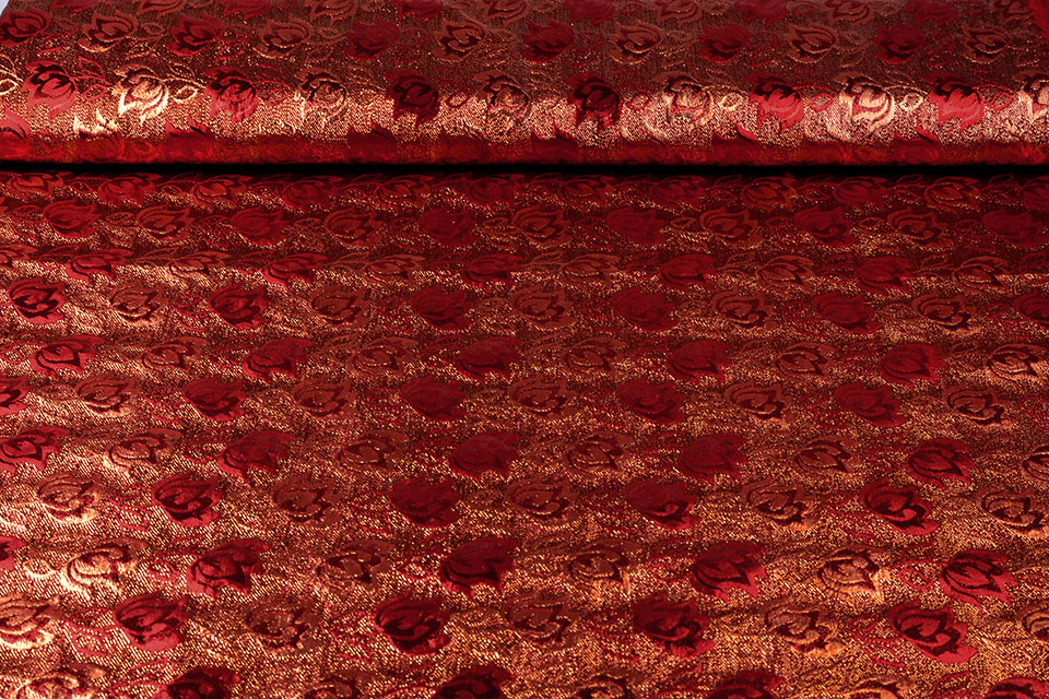 Brocade Flower Ruva Red