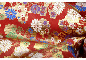 Brocade Flowers Lilled Red