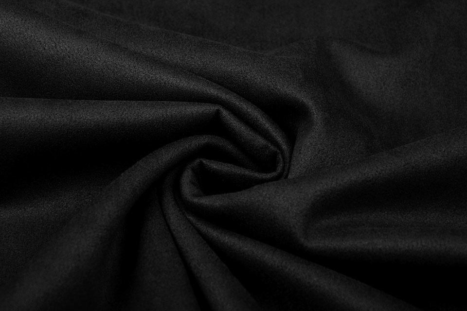 Light Scuba Suede Black - YES Fabrics