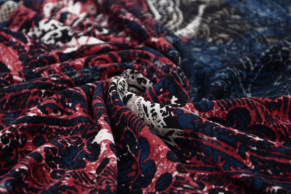 Tricot Lycra Phrinta Rot Blau