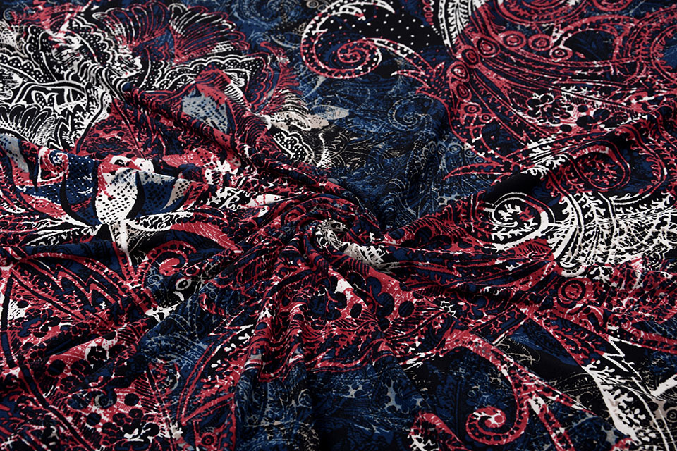 Tricot Lycra Phrinta Rot Blau