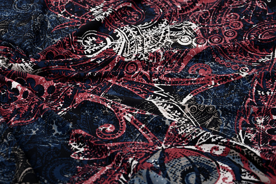 Tricot Lycra Phrinta Rot Blau