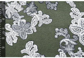 Jersey Flowers Army Green