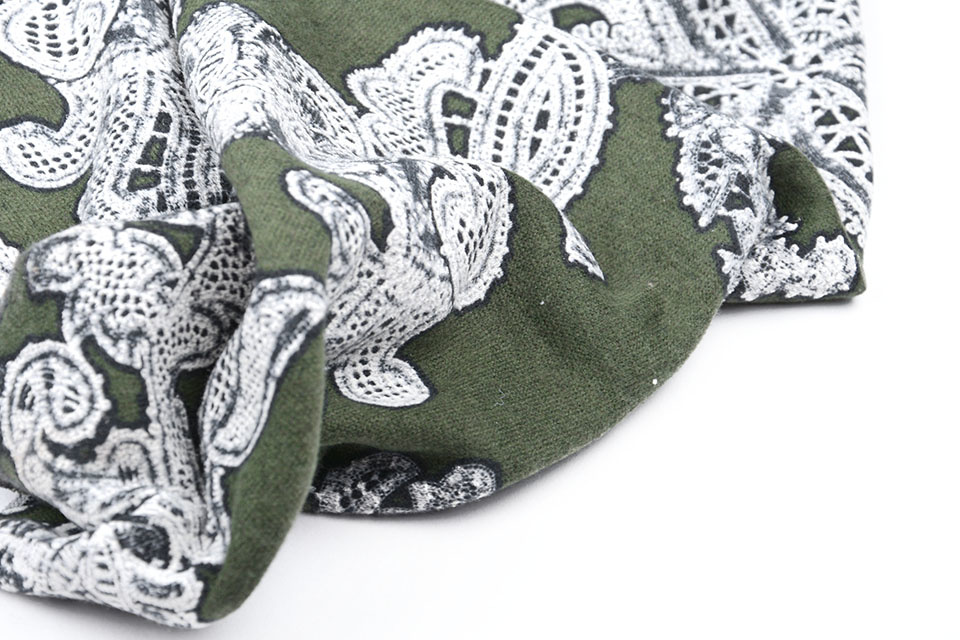 Jersey Flowers Army Green