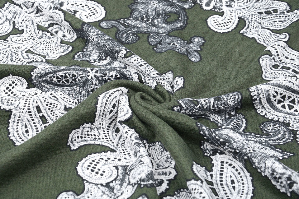 Jersey Flowers Army Green