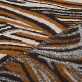 Gebreide Wollen stof Retro Bruin Zwart