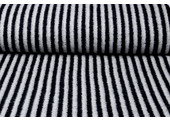 Knitted Woolen fabric Stripes Grey