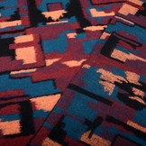 Knitted Woolen fabric Petrol Brique