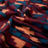 Knitted Woolen fabric Petrol Brique