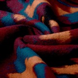 Knitted Woolen fabric Petrol Brique